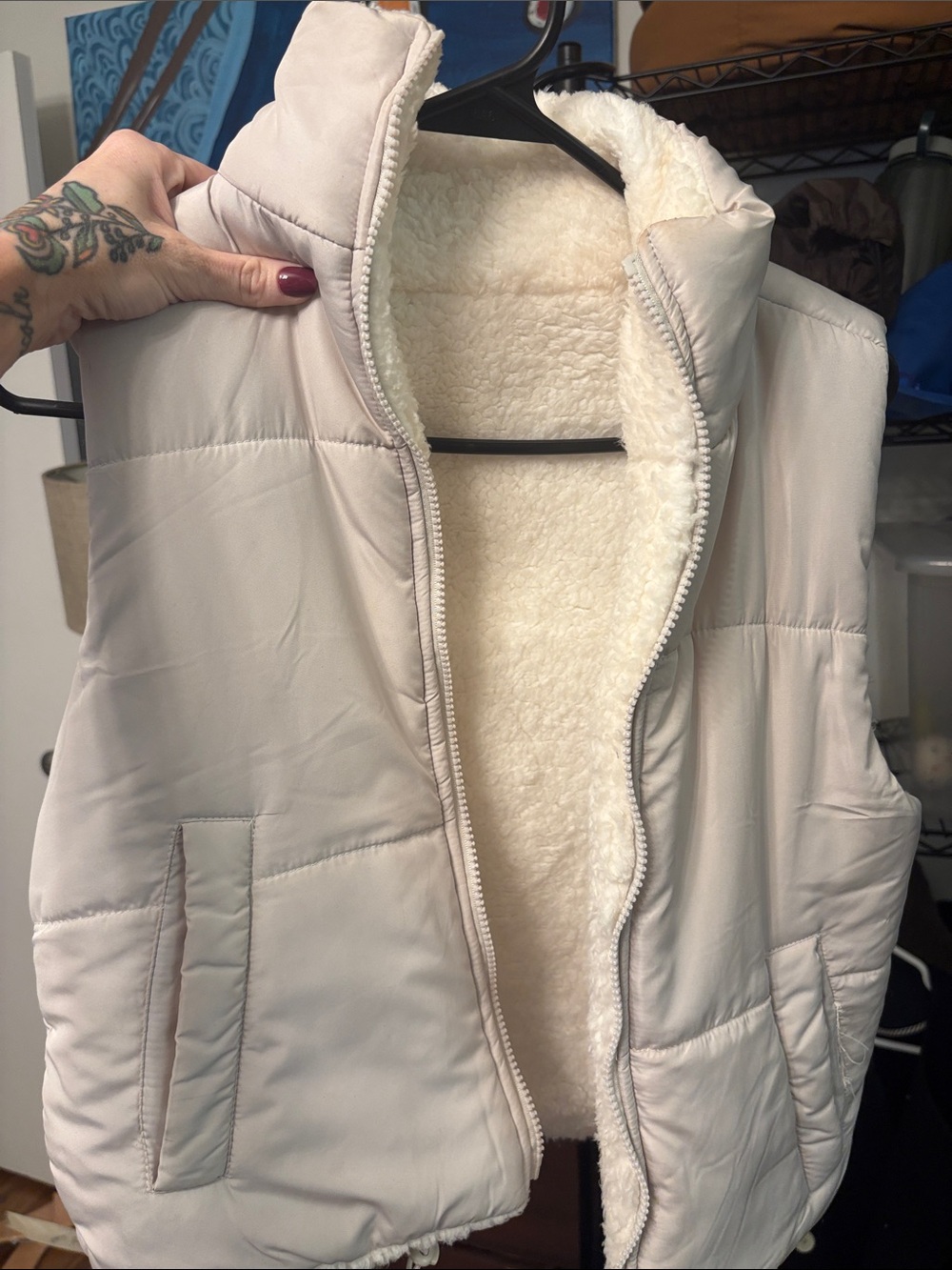 Reversible fleece vest